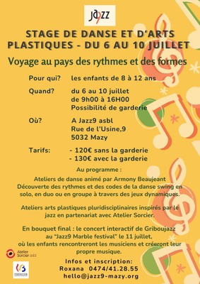 STAGE DE MUSIQUE ET D’ART PLASTIQUE « Voyage au pays des rythmes et des formes » !