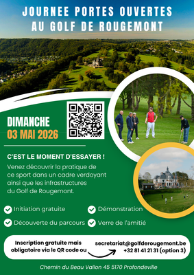 Image de l'événement Journée portes ouvertes au golf de Rougemont - Profondeville