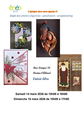 Image de l'événement Exposition Énéo BL'A : figurines, patchwork, scrapbooking - Braine-L'alleud
