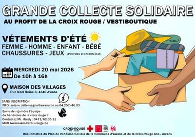 Grande collecte solidaire au profit de la Croix-Rouge