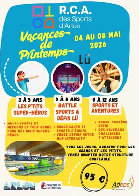 Image de l'événement Stage vacances de printemps 2026 - Arlon