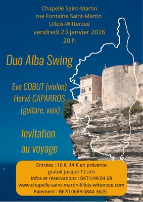 Image de l'événement DUO ALBA SWING :  Invitation au voyage