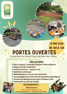 Portes ouvertes école libre du Sacré Coeur de Bois-de-Villers