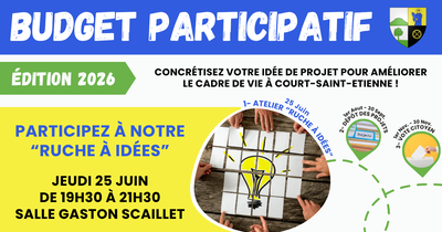 Budget participatif 2026 : Ruche à idées – Venez imaginer les projets de demain !