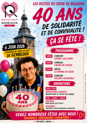 Festivités pour les 40 ans des Restos du coeur