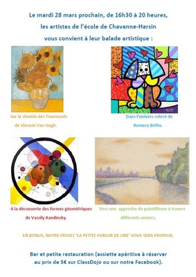 Exposition artistique de l'école de Chavanne-Harsin