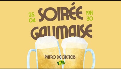 Image de l'événement SOIREE GAUMAISE (au patro à Chenois). - Latour
