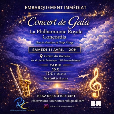 Image de l'événement Embarquement Immédiat / Philharmonie Royale Concordia - Ottignies-Louvain-la-Neuve