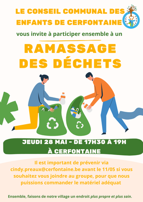 Ramassage des déchets par le CCE de Cerfontaine