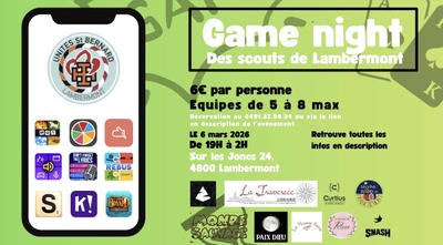 Image de l'événement Soirée jeux des Scouts de Lambermont