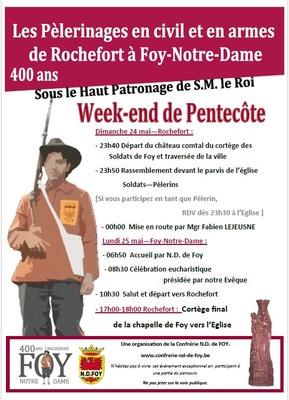 Grand Pèlerinage civil et en Armes de Rochefort à Foy-Notre-Dame