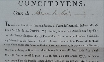 Image de l'événement "Nous étions français" (1795-1815) - Braine-L'alleud
