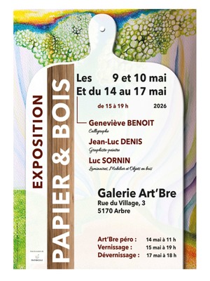 Image de l'événement Exposition Papier & Bois à la Galerie d'Art'bre - Arbre