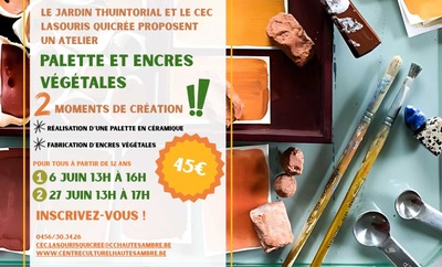 Atelier : Palette et encres végétales (27 juin)