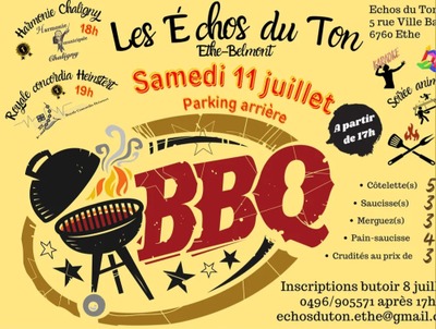 Barbecue des Echos du Ton à Ethe