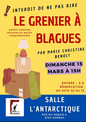 Image de l'événement SPECTACLE "LE GRENIER A BLAGUES" - Bleid
