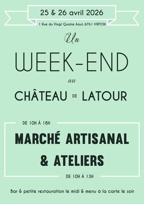 Image de l'événement Un week-end au Château de Latour - Marché artisanal & ateliers - Latour