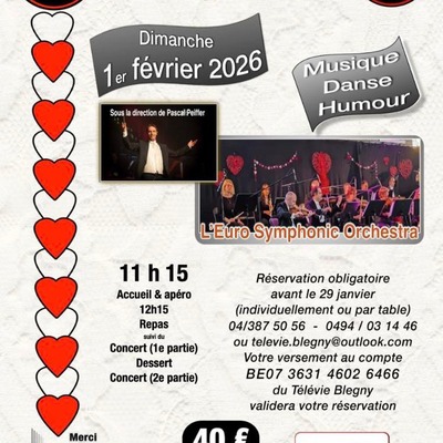 Image de l'événement Diner-concert Télévie