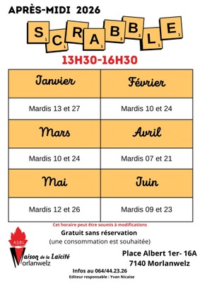 Image de l'événement Après-midi Scrabble