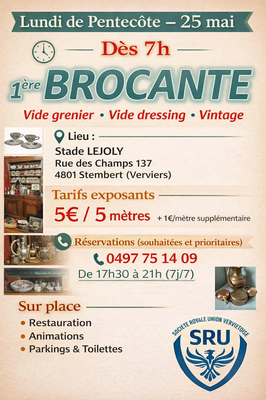 Brocante SRU à Stembert