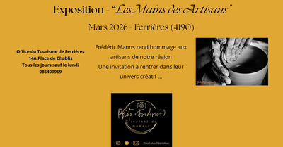 Image de l'événement Expo photo "Les Mains des Artisans" - Ferrières