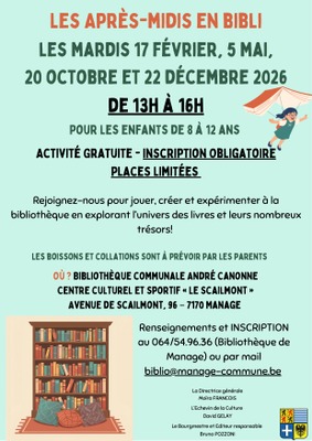 Image de l'événement Les Après-midis en bibli - Manage