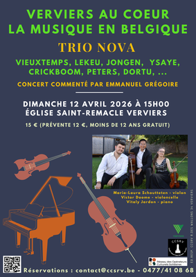 Image de l'événement Concert commenté : “Verviers au cœur – La musique en Belgique” - Verviers