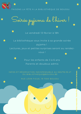 Image de l'événement Complet - Soirée pyjama de l’hiver !