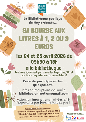 Image de l'événement Bourse aux livres à 1,2 et 3 € - HUY