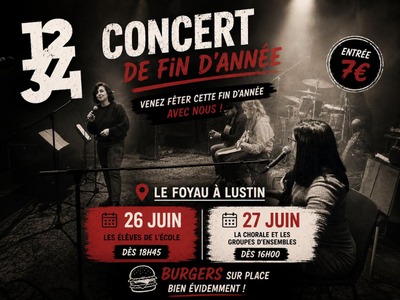 Concert de fin d'année de l'école de musique 1234 de Lustin