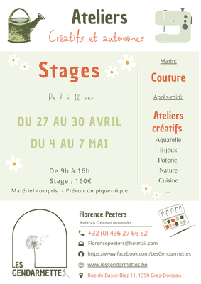 Image de l'événement Stages de printemps  pour enfants créatifs et nature - Archennes