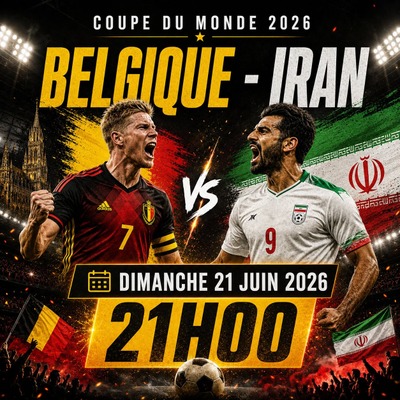 Belgique-Iran sur écran géant