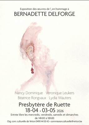 Image de l'événement EXPO HOMMAGE A BERNADETTE DELFORGE (4 artistes à Ruette) - Bleid