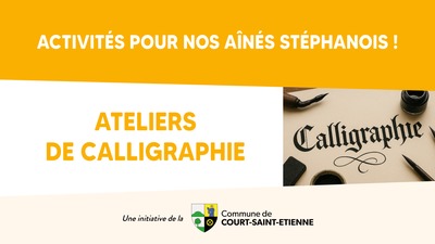 Image de l'événement Activités pour les Aînés : Ateliers de calligraphie créative - Court-Saint-Etienne