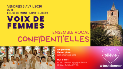 Image de l'événement Voix de femmes dans l'église pour le Télévie - Corbais