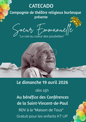Image de l'événement "Sœur Emmanuelle - Le ciel au cœur des poubelles" - Braine-L'alleud