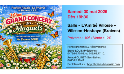 Image de l'événement 26ème Grand concert des Muguets de la Fanfare Royale "Le Progrès" de Braives - Ville-en-Hesbaye