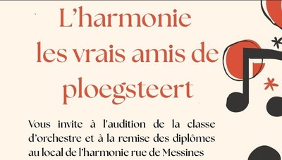 Audition & remises des diplômes de l'Harmonie Royale de Ploegsteert