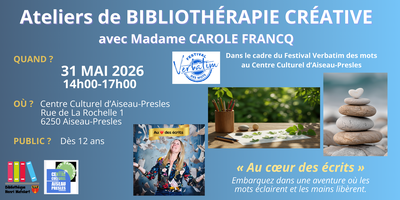 Atelier de bibliothérapie créative