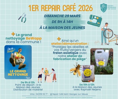 Image de l'événement Premier Repair Café de 2026 - Saint-Georges-sur-Meuse