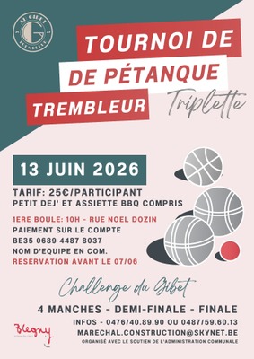 Tournoi de pétanque du Gibet de Trembleur 2026