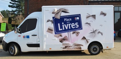 Bibliothèque itinérante «Place aux Livres» à Lillois et Ophain