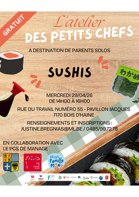Image de l'événement Atelier des p’tits chefs - Atelier culinaire parents-enfants - Manage
