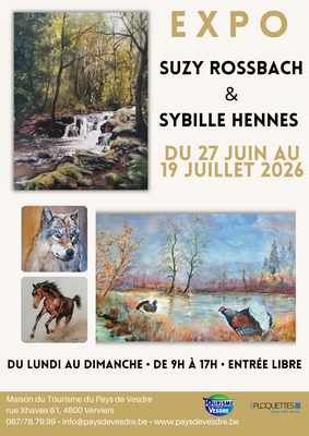 Expo à la Maison du Tourisme : Suzy Rossbach et Sybille Hennes