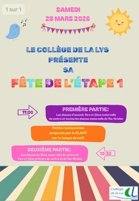 Image de l'événement Fête d'école de la section fondamentale de l'école de la Lys - Comines