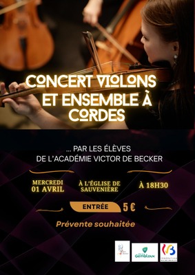 Image de l'événement Concert violons et ensemble à cordes - Sauvenière