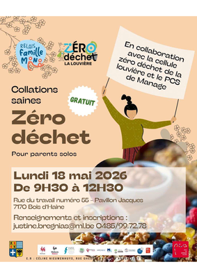 Image de l'événement Collation saine zéro déchet - Atelier culinaire convivial pour parents solo - Manage