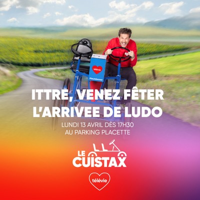 Image de l'événement Arrivée du Cuistax du Télévie: Menu solidaire - Ittre