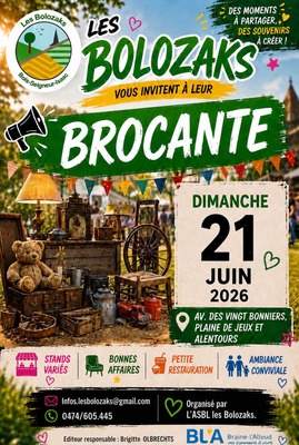 Brocante 2026 asbl Les Bolozaks