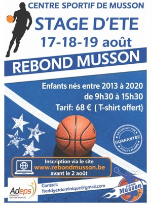 Rebond Musson : Stage d'été de basket